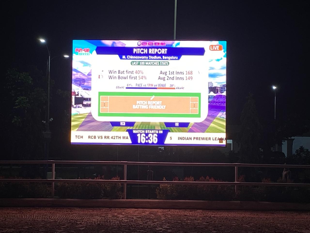 Sports Match Stats Display